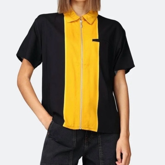Vans x Curren x Knost size small color block zip front skater  top NWT - Picture 1 of 8
